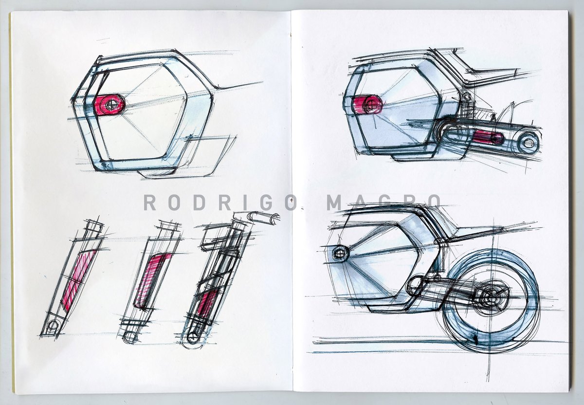 So, searching for a new futuristic electric feel I start  #sketching...