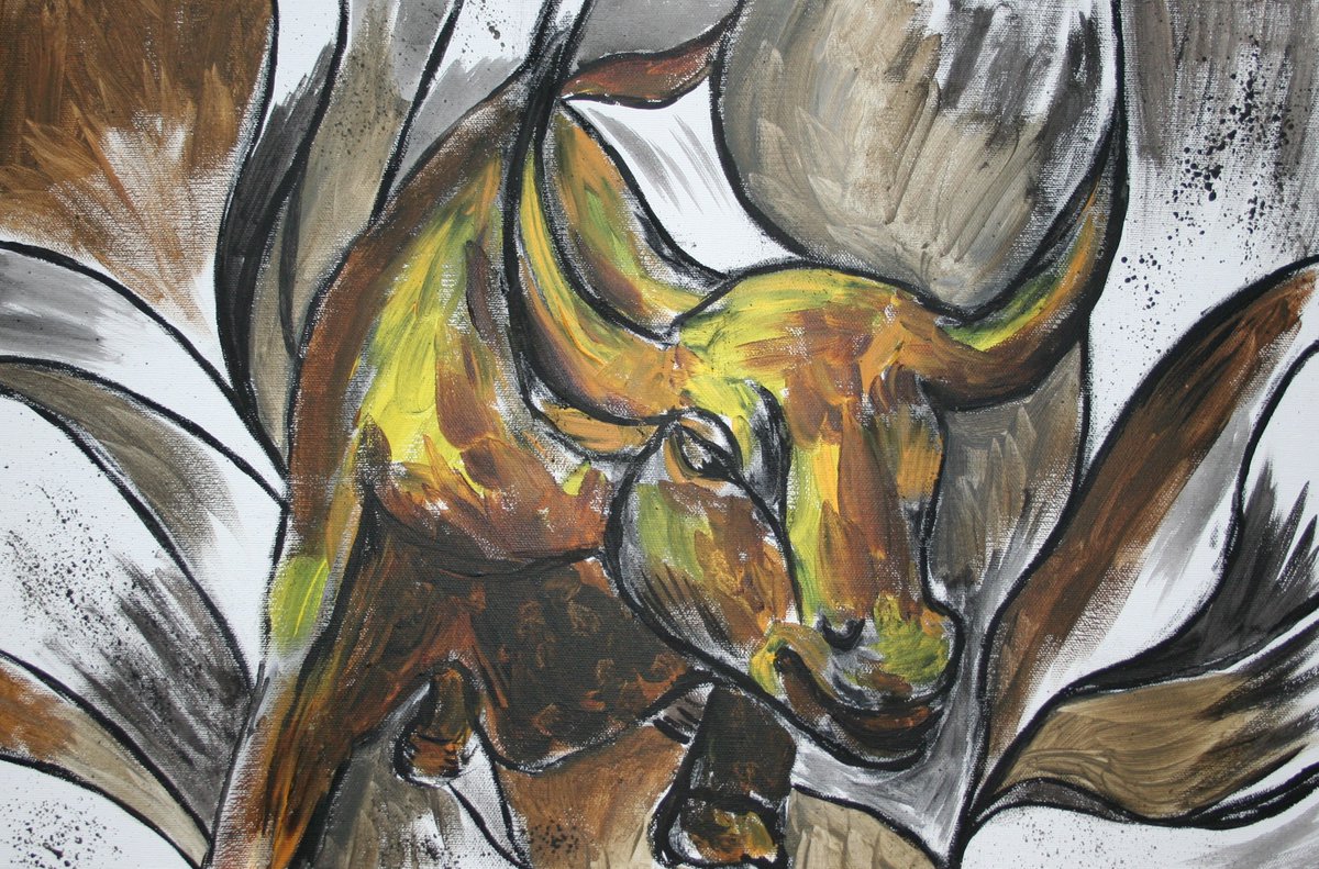 AlexsandraCher's tweet photo. Triumph of the golden calf; acrylic on canvas; 2020; 40 x 60 cm; 15.748x23.622 inches
https://t.co/eLNHJphK1Y
#bull #USA #NYC #christmas #braun #goldencalf #artforsale #BullYear #bullwallstreet #chrismasgift #art #painting #acrylic #ArtistOfTheDay #modernart #Popart @SaatchiArt https://t.co/u00i0B7Kp0