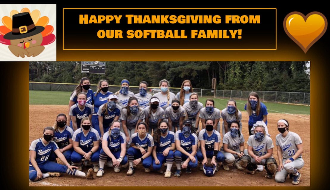 Barton_Softball's tweet photo. Happy Thanksgiving everyone! We hope yβall have a fun and safe day! ππ¦ #HappyThanksgiving2020 #bartonpride @JuniorBailey https://t.co/YFp2oYjrzW
