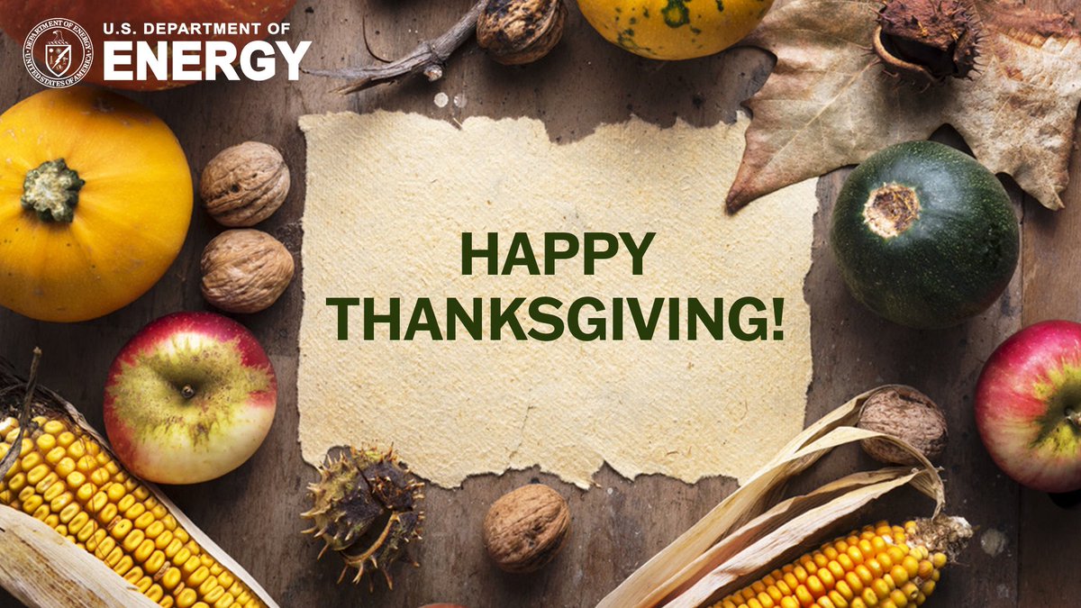This Thanksgiving, I’m thankful for the outstanding leadership of the @realDonaldTrump Administration, our dedicated team at @ENERGY and our #NationalLabs, as well as the perseverance of the American people to keep our country safe since the start of this pandemic.