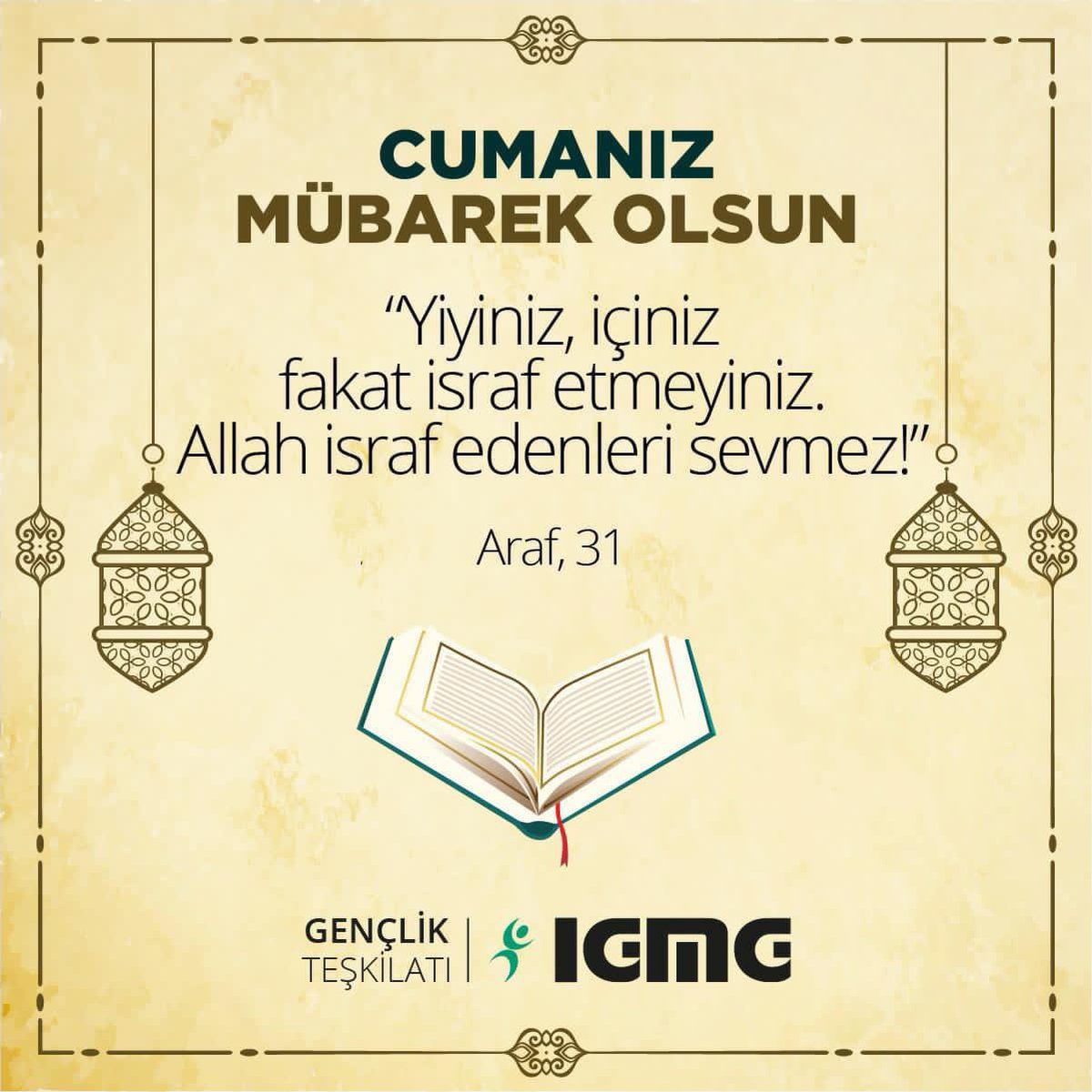 Cumanız Hayırlara Vesile Olsun: 🕌 “Yiyiniz, içiniz fakat israf etmeyiniz. Allah israf edenleri sevmez! (Araf, 31)

#aifgenclik #igmggenclik #igmg #genclik #cuma #cumanizmubarekolsun