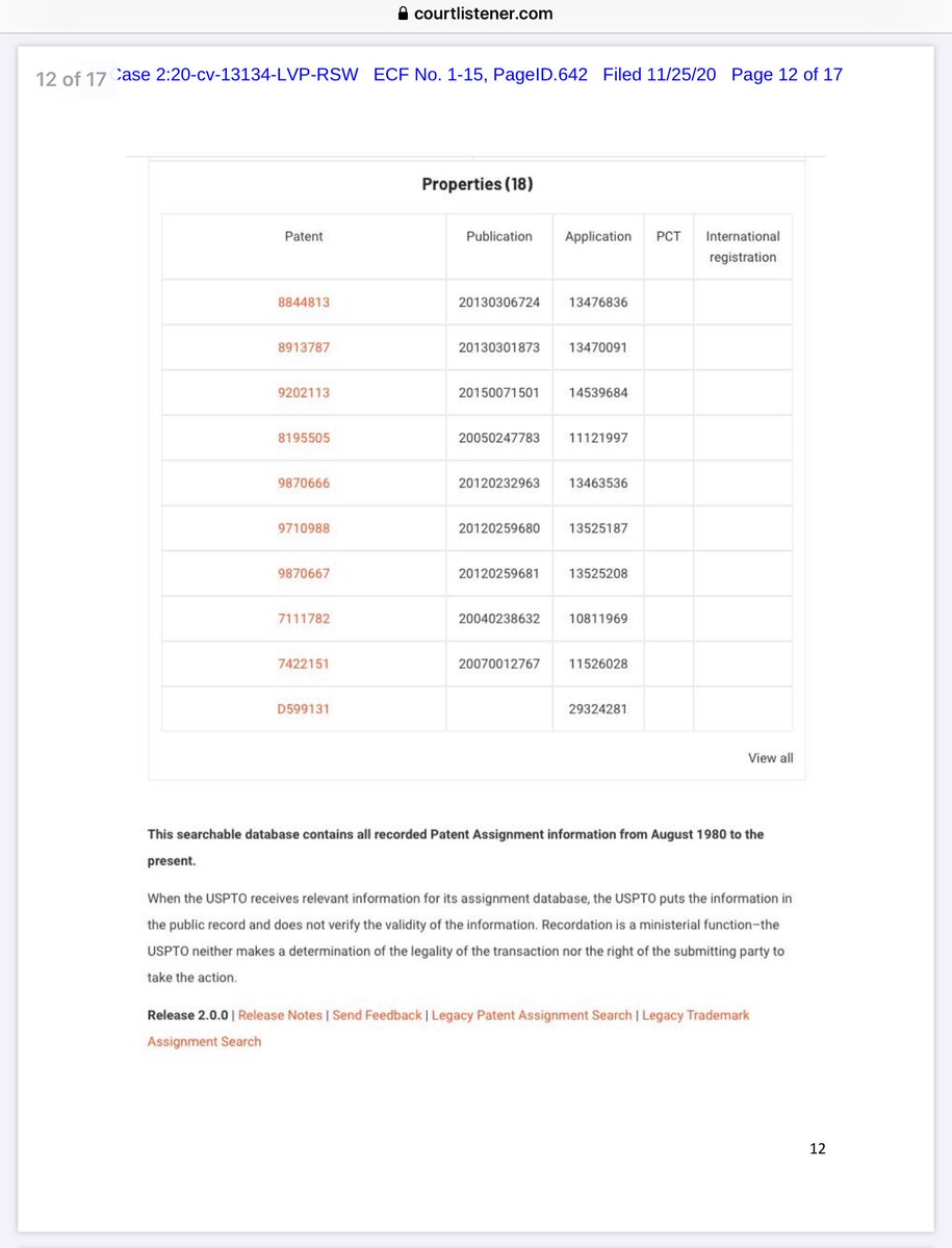 Michigan Filing: Exhibit 105  https://www.courtlistener.com/recap/gov.uscourts.mied.350905/gov.uscourts.mied.350905.1.15.pdf