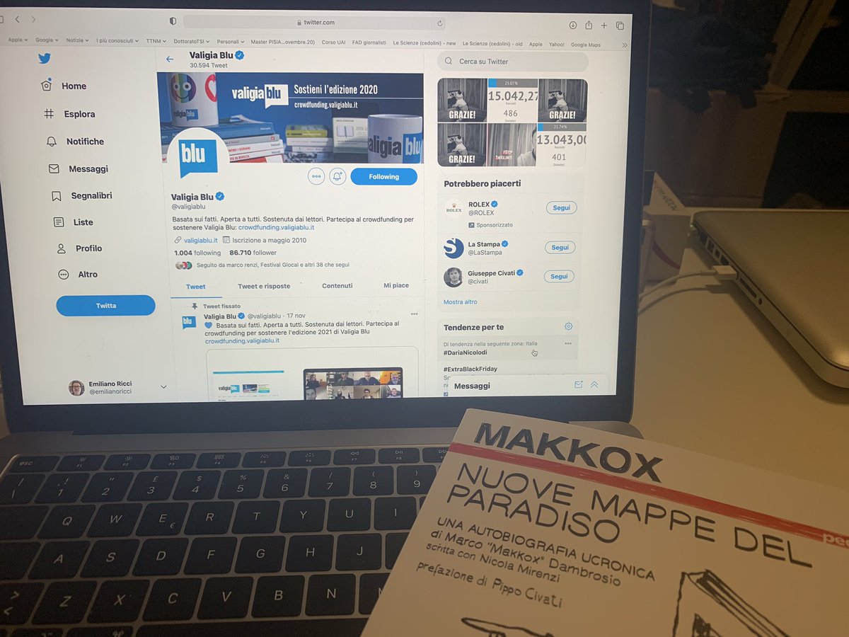 Mentre su Firenze calano le prime ombre della sera... ecco che arriva inaspettato il corriere con il bel regalo di <a href="/valigiablu/">Valigia Blu</a> e <a href="/makkox/">makkox</a>! Che aspettate a partecipare al #crowdfunding 2021? crowdfunding.valigiablu.it