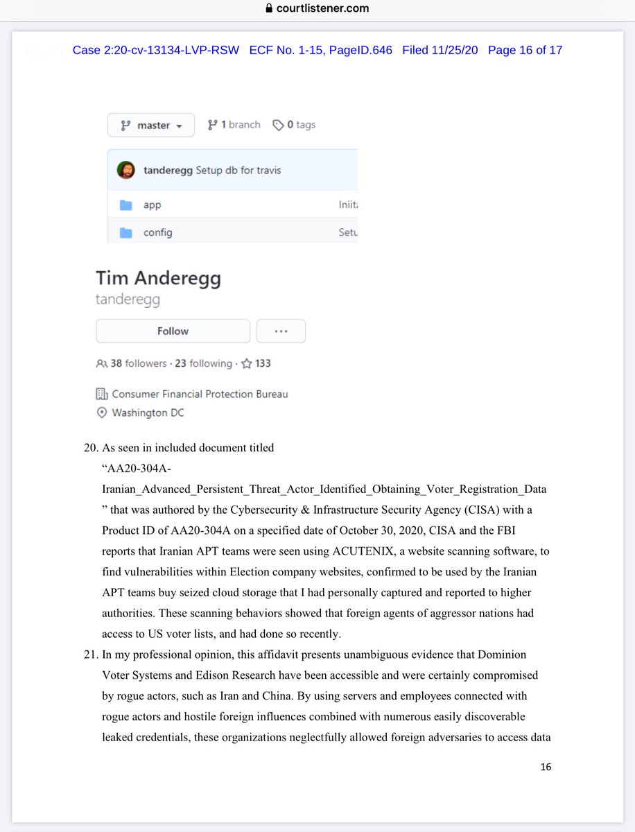 Michigan Filing: Exhibit 105  https://www.courtlistener.com/recap/gov.uscourts.mied.350905/gov.uscourts.mied.350905.1.15.pdf