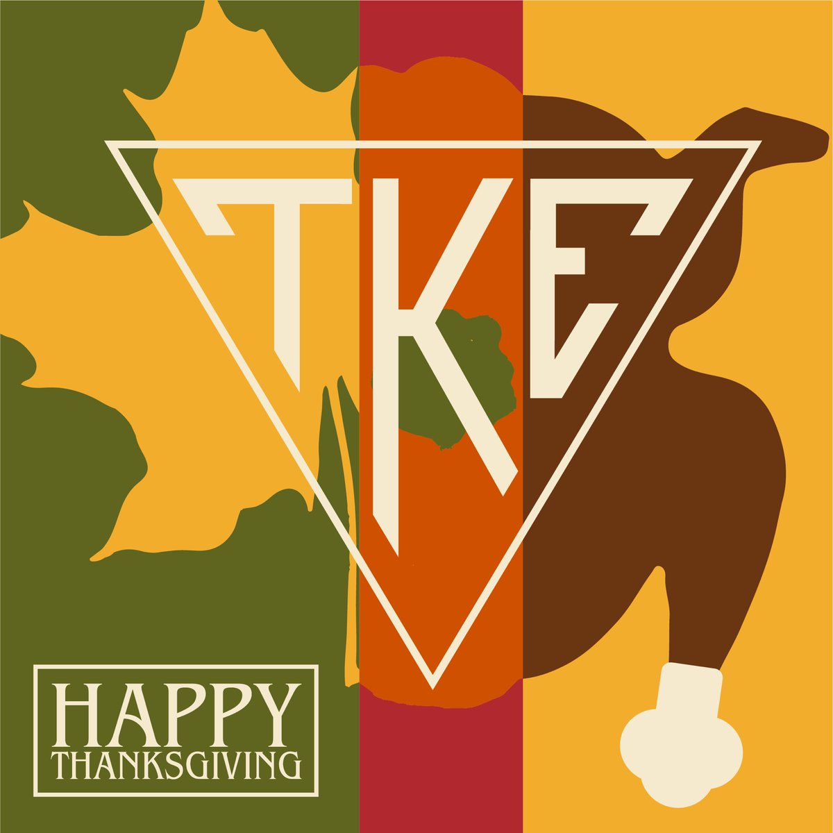 Happy TKEsgiving from the brothers of Tau Kappa Epsilon 🦃🔺We are so thankful for everyone around us and those that support us! Hope everyone eats a lot today 🍽