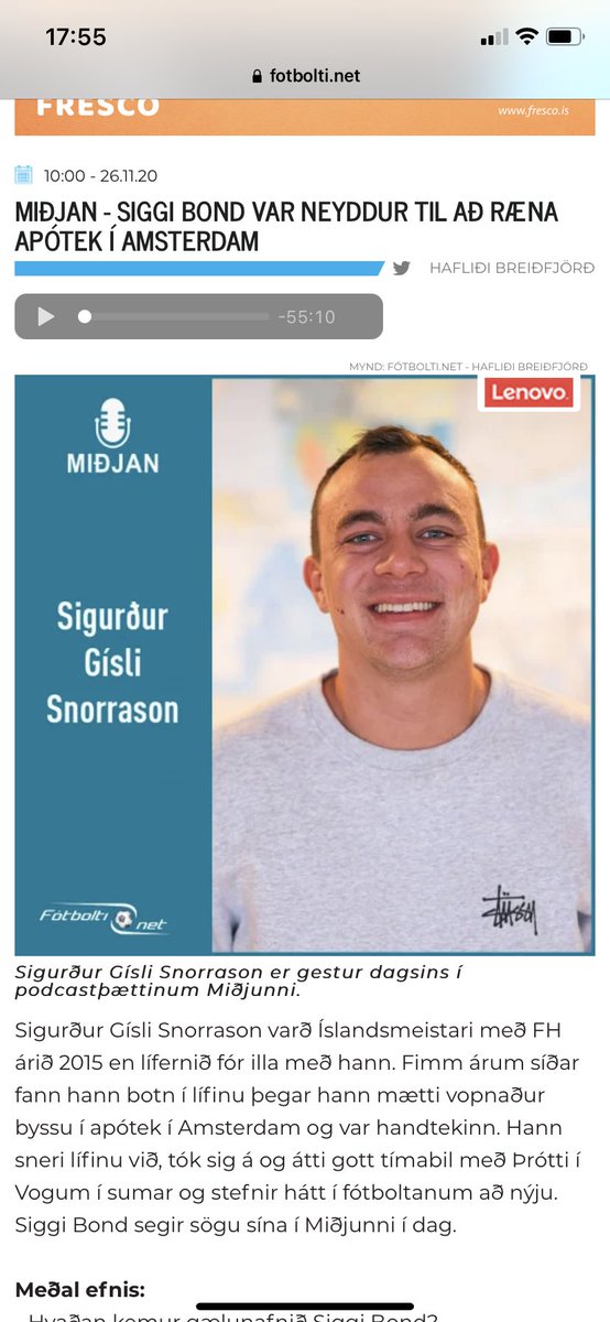 Einn sá allra grillaðasti sem ég hef þjálfað en um leið örugglega sá skemmtilegasti. Teiknaði til dæmis 40 metra sendingu beint í andlitið á mér þegar ég var að taka ræðu eftir æfingu hjá hópnum hans. Frábær drengur í frábæru viðtali.