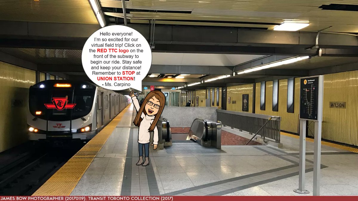 Ms_Carpino's tweet photo. What's our virtual form of transportation? None other than our own #TTC! Students are virtually riding and learning about the subway today! 🚇 A great way to practice their #TransitTraining #tcdsbSBC @TTChelps #VirtualFieldTrip https://t.co/RQ1f2qZGJC
