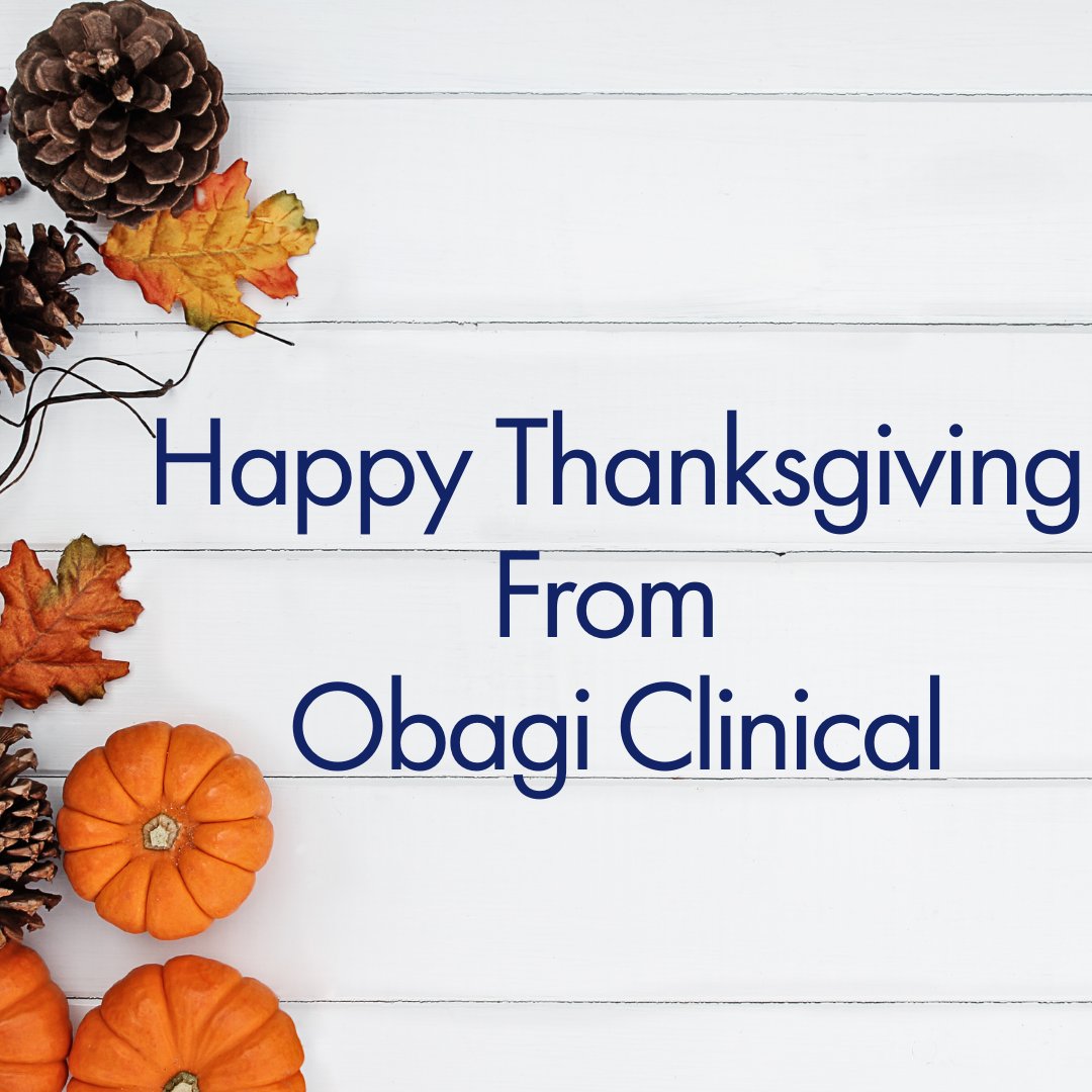 ObagiClinical's tweet photo. Happy Thanksgiving from Obagi Clinical! This year and every year, we are thankful for all of you! Comment down below what you are thankful for. #ObagiClinical #Obagiforlife https://t.co/G0MKIRRFH8