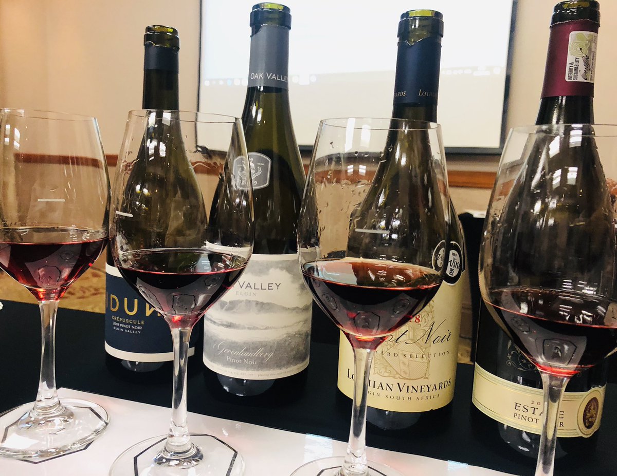 Let’s talk Pinot... great lineup from some top Elgin producers <a href="/ExperienceElgin/">Experience Elgin</a> #idunwines @LothianVineyard <a href="/oakvalleywines/">Oak Valley Wines</a> <a href="/PaulCluverWines/">Paul Cluver Family Wines</a>