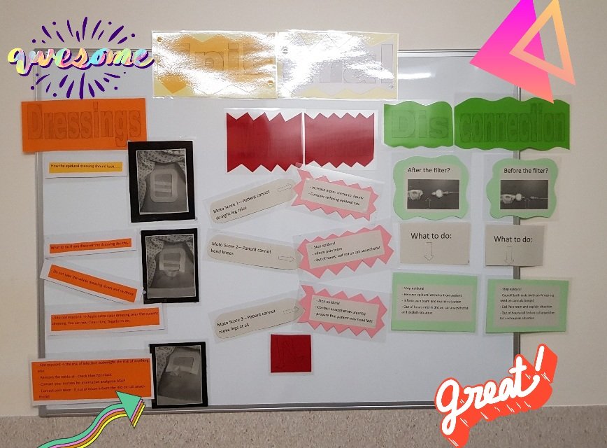 Well done Kim <a href="/hpainmanagement/">NUHpainteam</a> for this awesome epidural troubleshooting board👍 Helping A23 get epidural ready🏅
<a href="/JulieLines5/">Julie Lines</a>