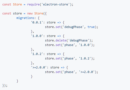 cgdougm's tweet image. Handy feature for your #electronapp persistence ...migrations  github.com/sindresorhus/e…