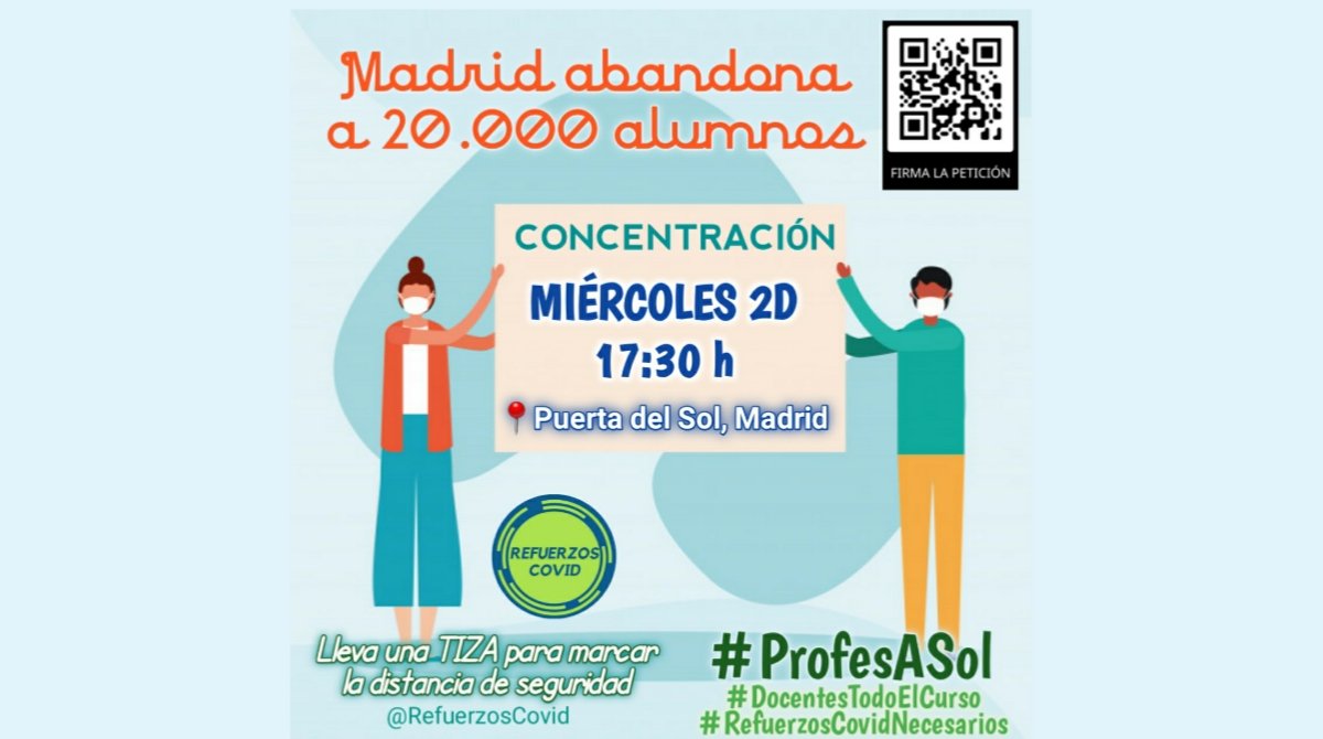 CGTMadrideduc's tweet photo. Queda menos de una semana para acompañar a @RefuerzosCovid en su concentración ‼️ Seguimos en la lucha!

#ProfesASol
#RefuerzosCovidNecesarios
#DocentesTodoElCurso https://t.co/DXiqWnxDkd