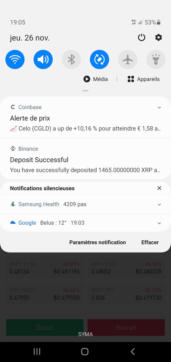 bitcoinovic's tweet image. #coinbase the #CoinbasePro application has a display problem, the transactions are well done, I just bought 1465 #XRP which never appeared in my portfolio, I just transferred them to binance without any problem, always without it appearing anywhere on coinbase pro #BTC #ETH #XLM