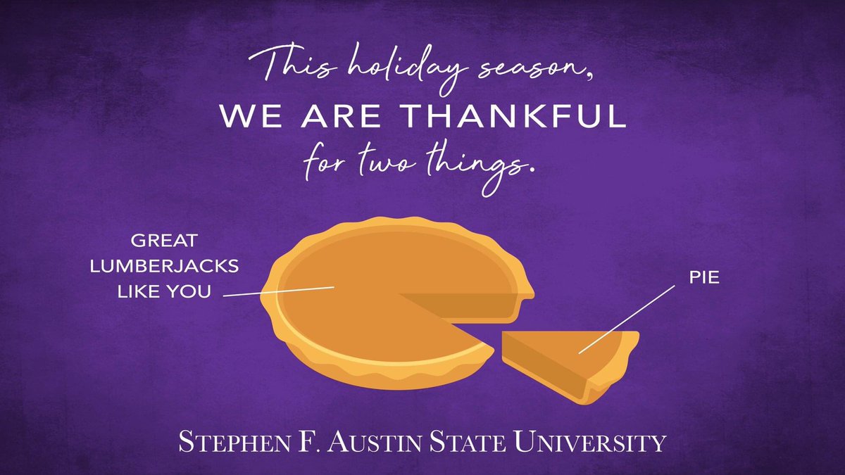 We are very thankful for our amazing Lumberjack community, and hope you’re enjoying a wonderful day with the special people in your life — and pie. 

Happy Thanksgiving, everyone!