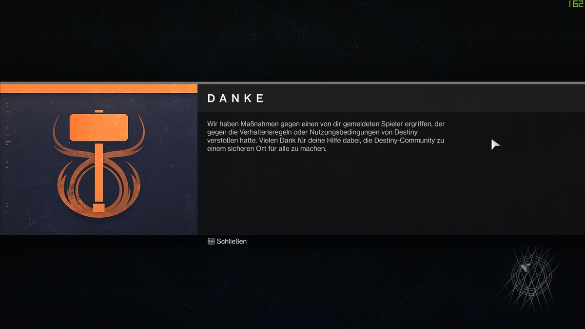 Prelyer's tweet image. Gerechtigkeit !

Video vom Stream runtergeladen, zusammengeschnitten, Timestamp der Auffälligkeiten in eine Txt geschrieben, und bei bungie.net/de/Help/Troubl… gemeldet/hochgeladen.

Keine 24 Stunden später ist er gebannt. #Destiny2 Danke @Maurice_BNG @BungieHelp