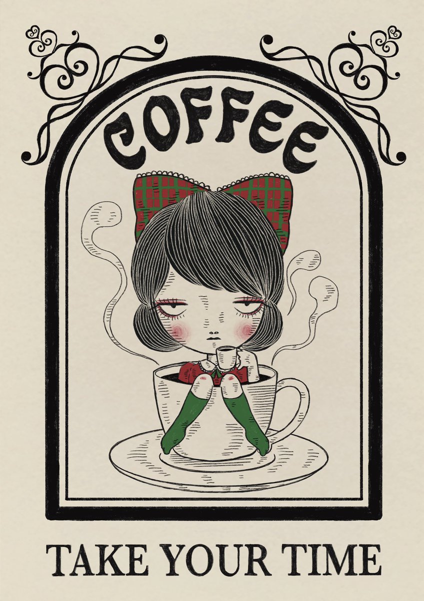 ぜきこ 6 12 6 25空想ユートピア いのちの地球展 最近ブラックコーヒーが飲めるようになった 痩せやすいというから飲んでるけど痩せません イラスト好きな人と繋がりたい イラスト イラストレーター レトロ 女の子 コーヒー Cafe Coffee