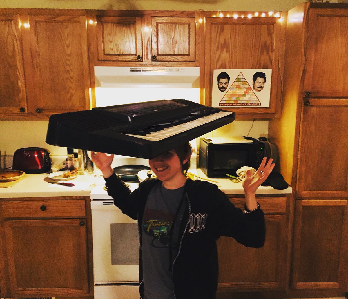 It isn’t gratitude until you have a Casio balanced on your head.