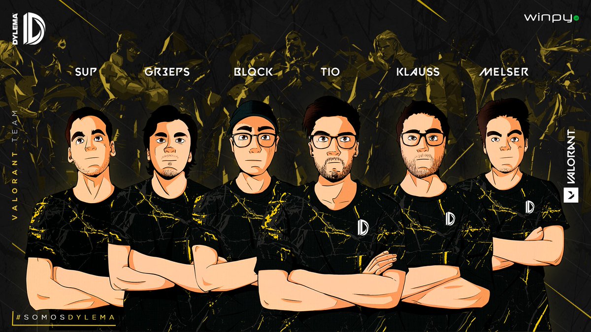 DylemaGG's tweet photo. Tremenda pinta sacó el team de #VALORANT. 
Este será el line up oficial que representará el escudo y los colores de Dylema para los próximos torneos.

¡Éxito hoy y siempre!

#SiempreDylema https://t.co/GByVGy3Cnn