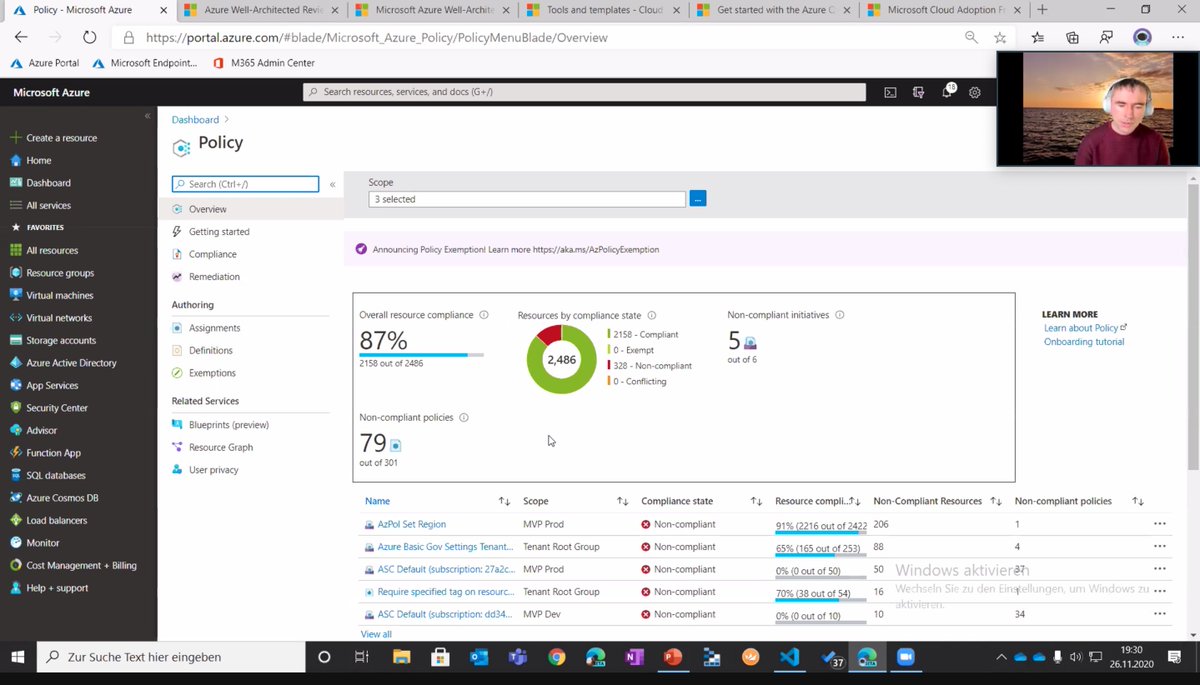 Thomas_Live's tweet photo. Today at #GermanyClouds: @GregorReimling goes into details of the #Azure #CloudAdoption and #Governance. Live demos of #AzurePolicy and #AzureSecurityCenter included! https://t.co/eN0NG4j27A