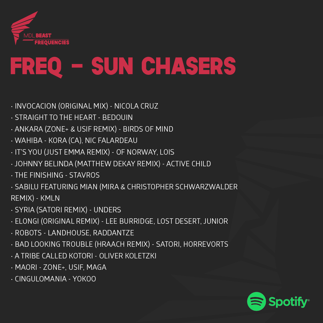 MDLBEAST's tweet photo. Time for another #FreqSelects ⚡ Get a taste of our Beasts and their finest selections, this week with Sun Chasers by @lulu_sam & @sound.ose
⠀⠀⠀
Tune in via Spotify 👉 https://t.co/sNHkSKHYQJ
⠀⠀⠀
#MDLBEAST https://t.co/ieOXZTBL2M