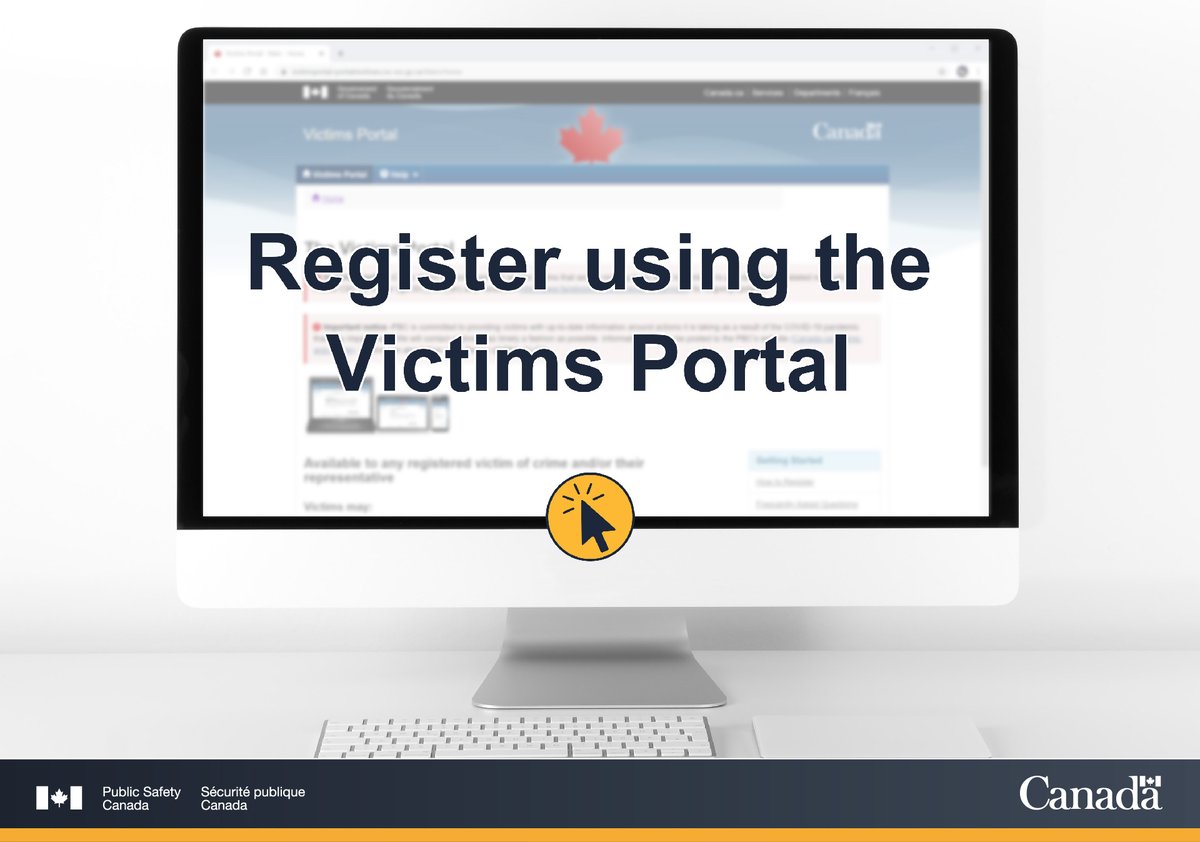 Safety_Canada's tweet photo. (1/2) If you or a loved one is a victim of a crime, learn how you can register to receive information about the federal offender who harmed you through the Victims Portal, a secure online service. #VictimsWeek2020 #VictimsInfo ⬇️ https://t.co/oQm35uIawH