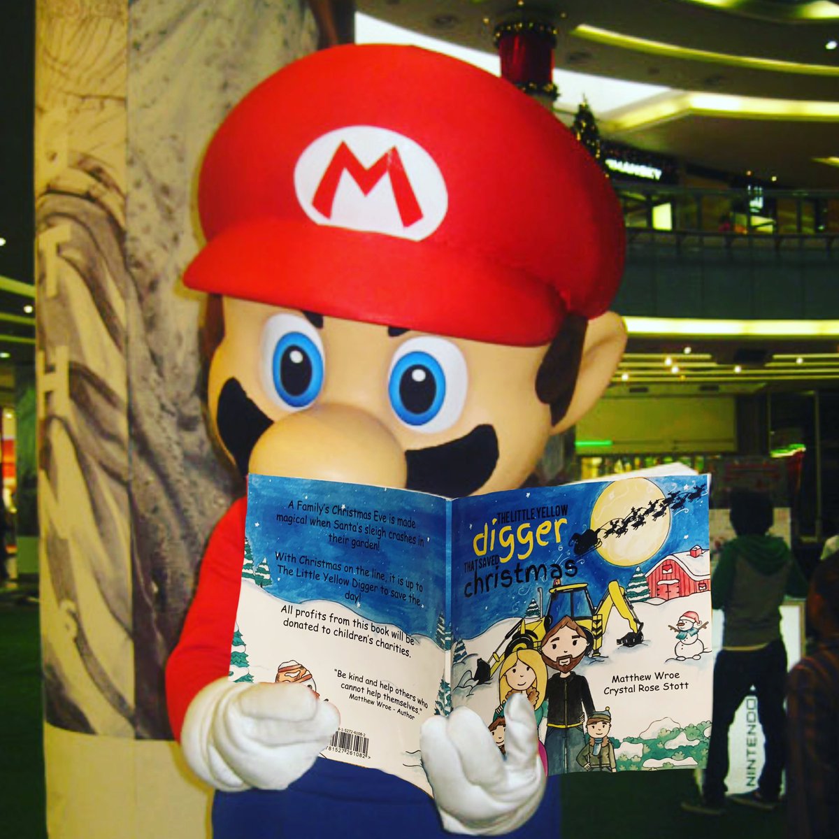 LilYellowDigger's tweet photo. After kicking Bowsers butt and saving the princess, Mario likes have some timeout reading ‘The Little Yellow Digger That Saved Christmas’

When buying the book you will be supporting vulnerable children as I am donating all profits to children’s children. https://t.co/MKWHof09dm