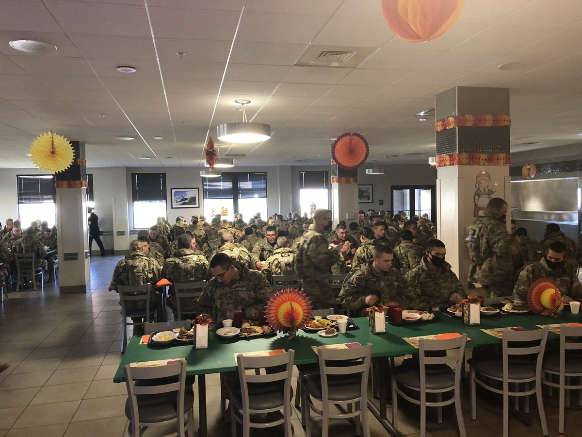 CdrAlpha795's tweet photo. The Avengers enjoying a little taste of home for Thanksgiving Day. #welcometotherock #sendme #forgetheregiment @G6_795th @6_dragoon @CMDTArmyMPs https://t.co/7FEx2LS1NL