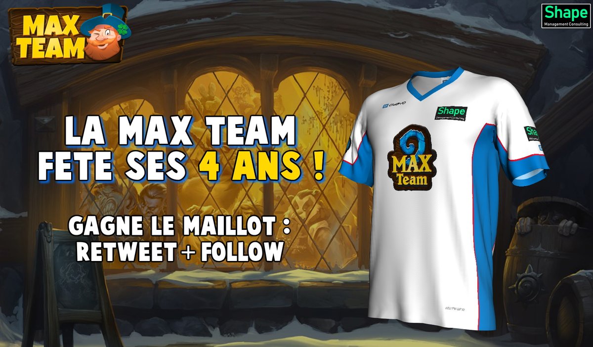 MAXTeamEsport's tweet photo. 🎁 Birthday #GiveAway
Plus que 4 jours pour gagner le magnifique maillot de la MAX Team !
Pour participer RT+follow ce compte.
Bonne chance à tous 😉 https://t.co/at624A62uo