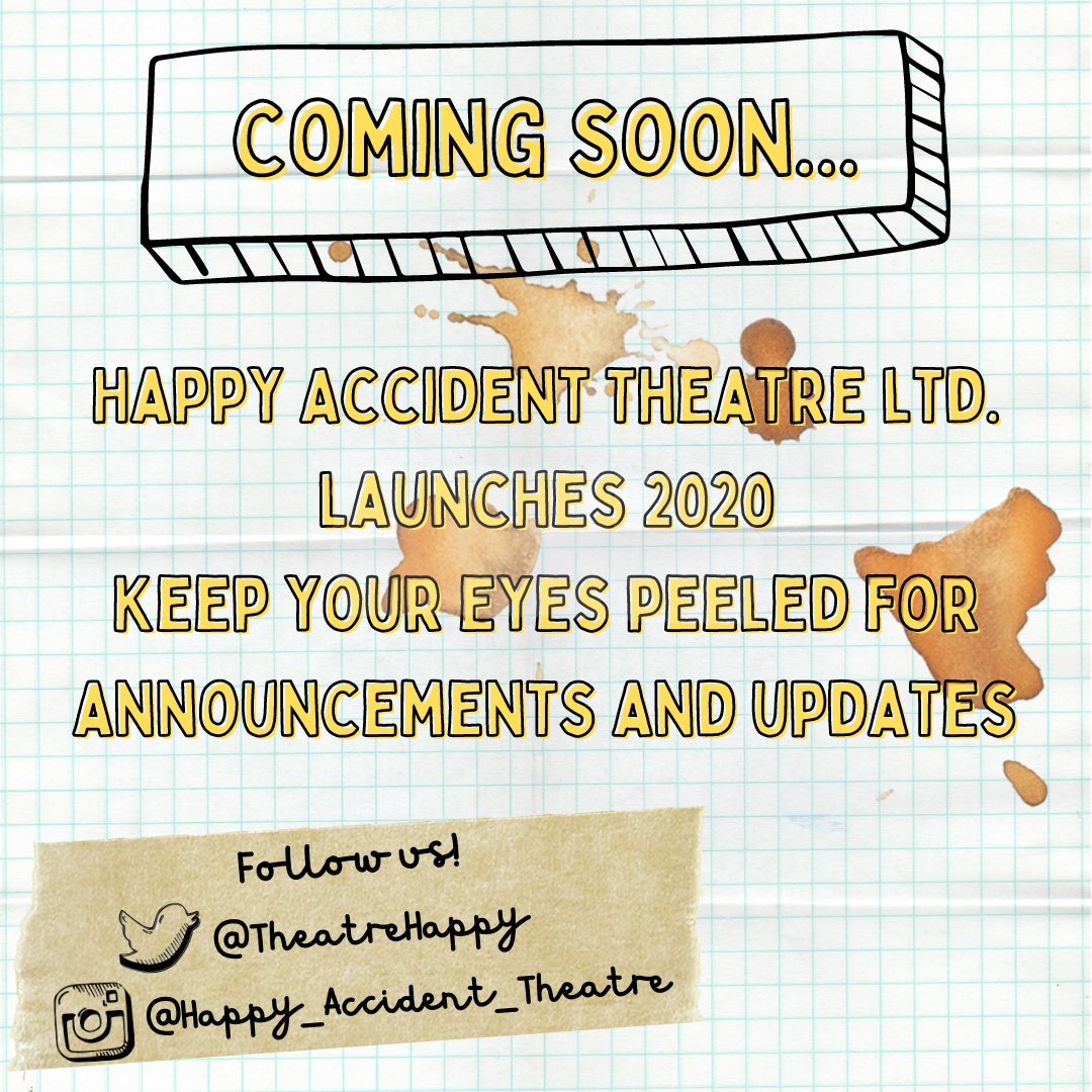TheatreHappy's tweet photo. Hi there Twitter 👋🏼 We’re new here! Follow us to see what we’re all about and what we’ve got planned... https://t.co/VJKCvQRHe9