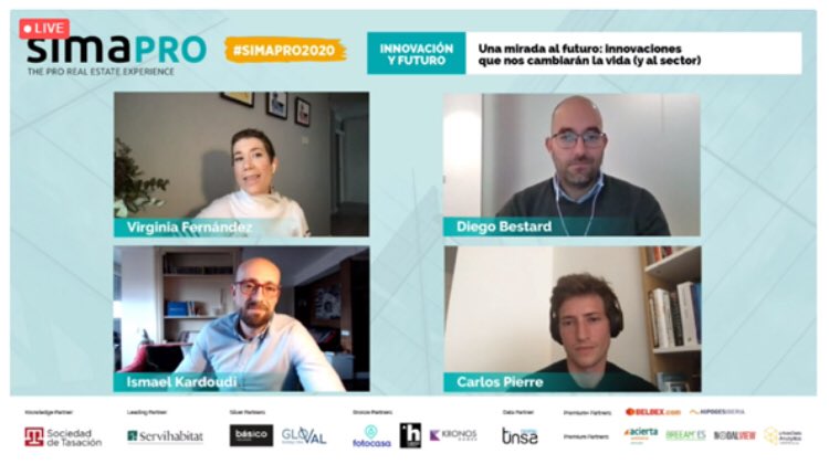 WIRES_Spain's tweet photo. @virginia_fdez @WIRES_Spain en la última mesa de #SIMAPRO2020 sobre las innovaciones que cambiarán el #inmobiliario
Junto a:
@DiegoBestard @Urbanitae @IsmaelKardoudi @fotocasa @CarlosPierretri @badi en #SIMAPRO2020
Bravo @virginia_fdez !!!👏👏👏👍 https://t.co/jkawtwqj4q