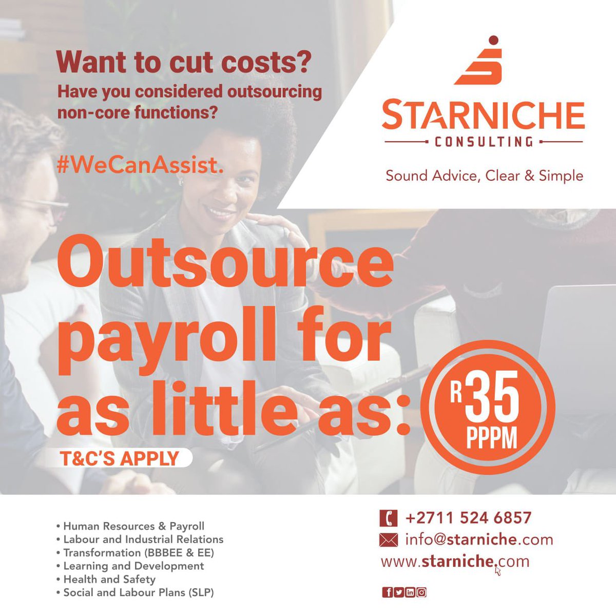 Starniche5's tweet photo. Outsource payroll and reduce your costs, contact us for a quote on info@starniche.com or (011) 524-6857  
#Uthandonesthembu #90DayFianceHappilyEverAfter #TheRiver1Magic https://t.co/HbjrMsKiw7