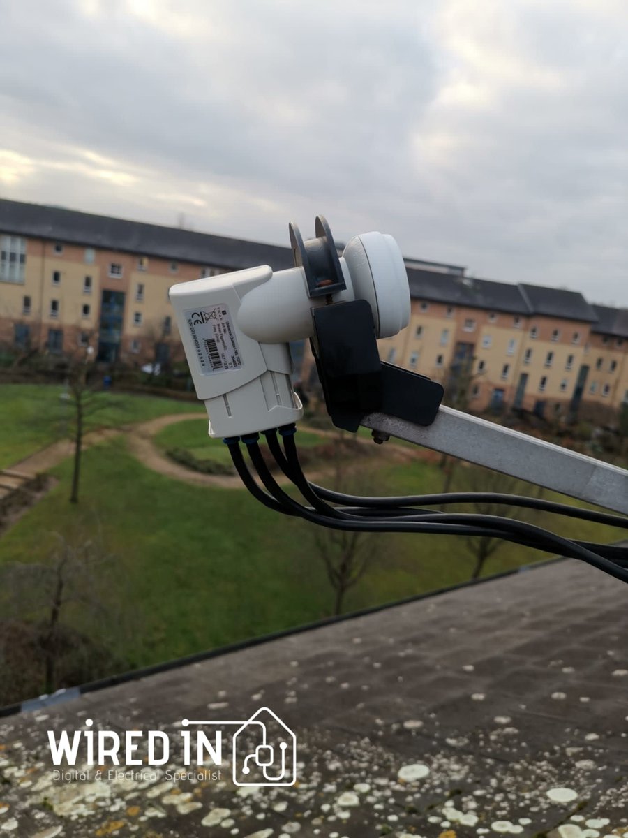wiredinltd's tweet image. Supplied and fitted Triax Quattro LNB, with new f-connectors on cables
