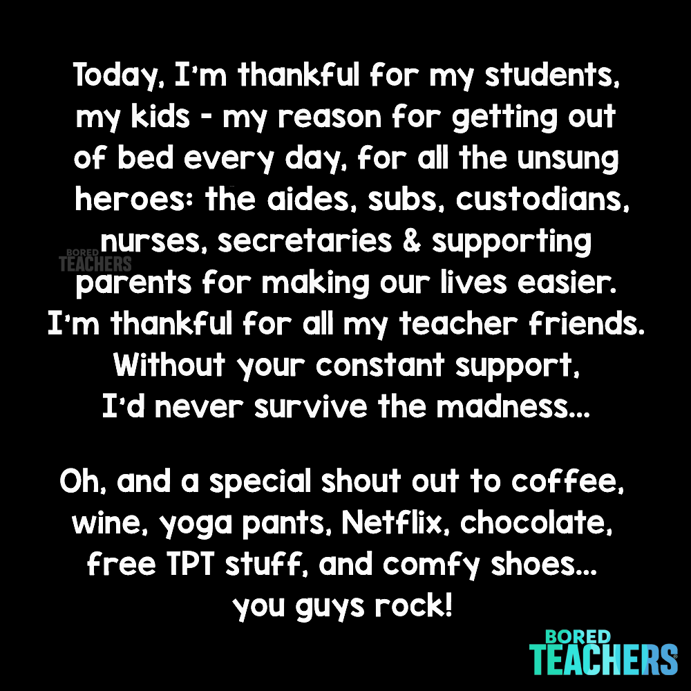 With December madness on the horizon, and winter break taunting us from afar, take a moment today to reflect on the things in your life that you're most thankful for, both at school and at home. It helps.

HAPPY THANKSGIVING!