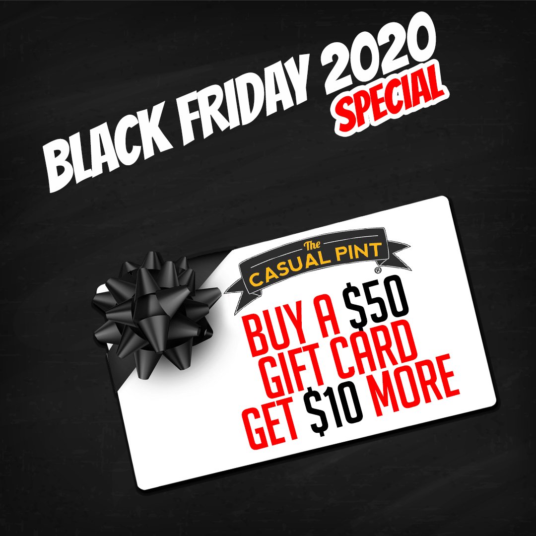 🔴𝐁𝐋𝐀𝐂𝐊 𝐅𝐑𝐈𝐃𝐀𝐘 𝟐𝟎𝟐𝟎🔴
Join us on Black Friday for Gift Card Specials, Gift Baskets and the 2020 Release of Goose Island Bourbon County Stout!🍻