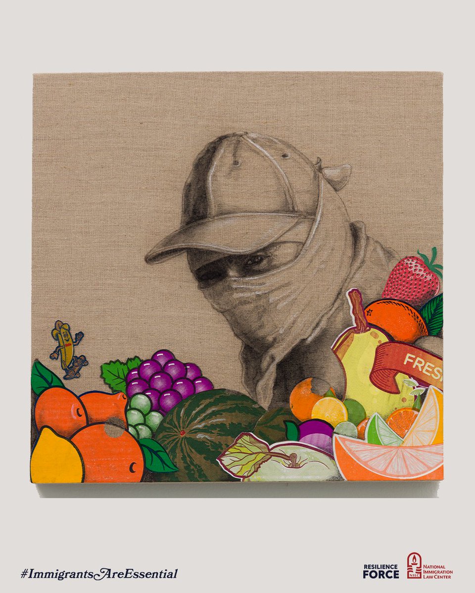 We're thankful for immigrants working in the medical field helping people recover, for the food that's passed through the hands of farmworkers &amp; for essential workers.

#ImmigrantsAreEssential

🎨<a href="/narsisomartinez/">Narsiso Martinez</a> via <a href="/charliejames/">Charlie James</a>