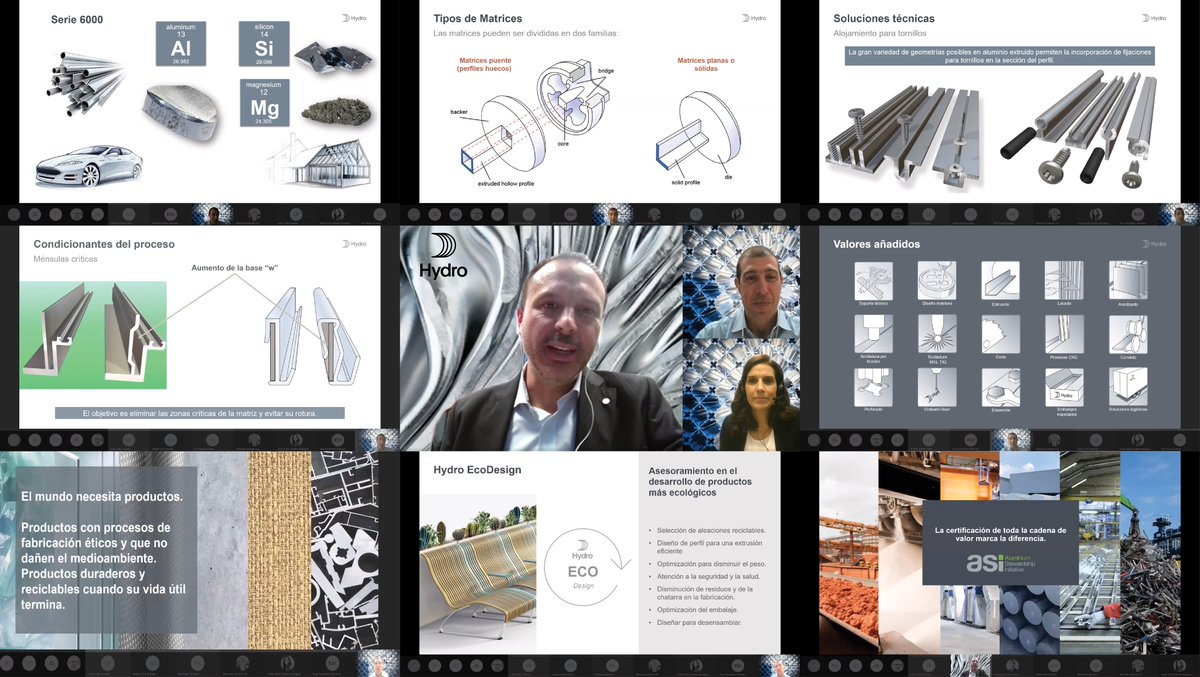 Hydro_Iberia's tweet photo. En este año atípico, seguimos compartiendo nuestro conocimiento sobre el #aluminio, y celebramos la Hydro Profile Academy virtual: aleaciones, extrusión, diseño de perfiles, ecodiseño, sostenibilidad... 
¿Te interesa participar? Contacta con nosotros

https://t.co/fqpMJwDtMz https://t.co/bUYp4B7L9T