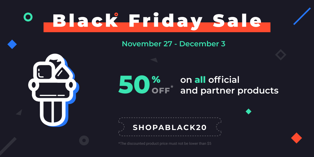 🎉 Let's celebrate Black Friday together!

Only from November 27th to December 3rd get a 50% discount on official and partner products for Shopaholic using the SHOPABLACK20 coupon!

The number of purchases is not limited! 🔥

#OctoberCMS #oc_Shopaholic #Laravel #eCommerce