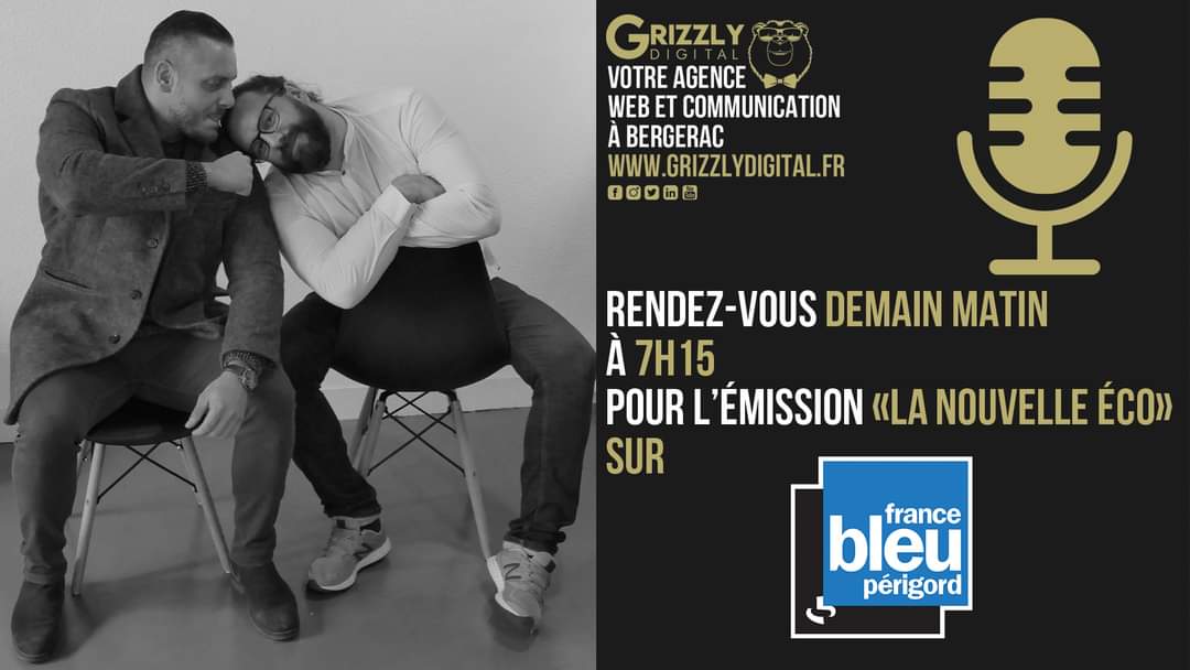 🐻 <a href="/GrizzlyBergerac/">Grizzly Digital Bergerac</a> Les #Grizzlys🧸 seront les invités de l'émission #LaNouvelleÉco sur @Bleu_Perigord Rendez-vous demain matin à 0️⃣7️⃣H1️⃣5️⃣...On va essayer de ne pas oublier le réveil ⏰

📻 99.3 sur les ondes

📲 francebleu.fr/perigord