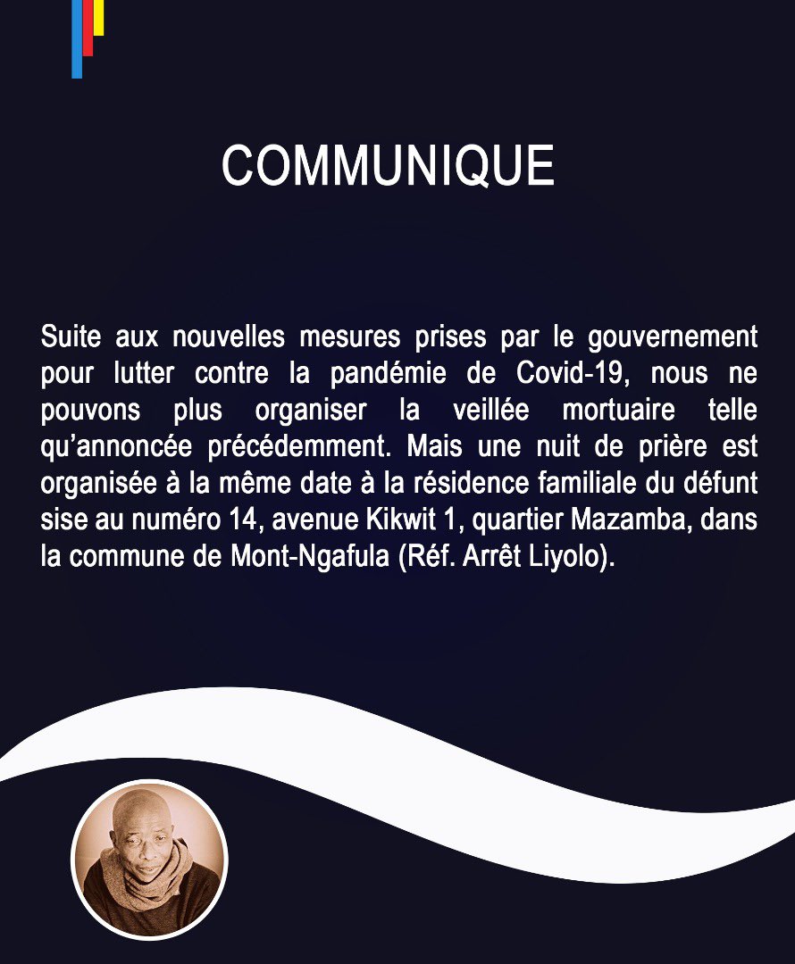 yvesnswal's tweet photo. Nous ne serons plus à la salle Koffi ( Socimat) demain  vendredi comme annoncer précédemment, mais retrouvez-nous à la résidence familiale sise avenue Kikwit 1 numéro 14, Q/Mazamba à Mont-ngafula pour une nuit de prière. A partir de 16h https://t.co/5BZKKHCdjd