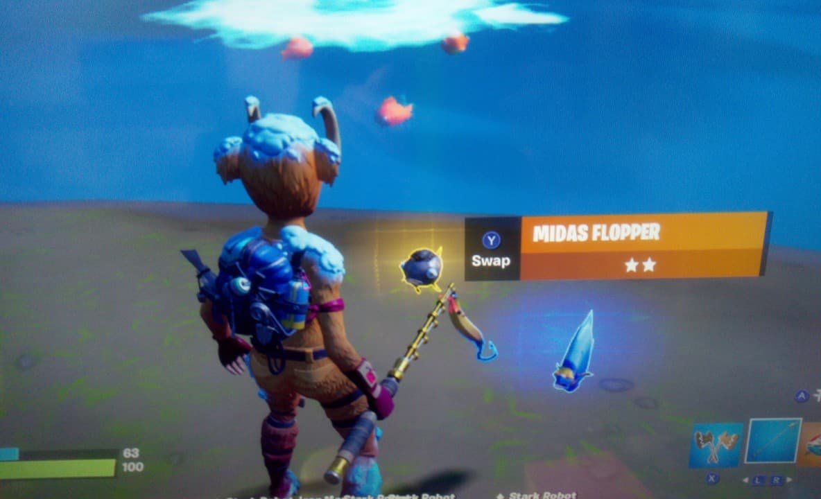 LMBurningSoul's tweet photo. y con esto acabo mi pokedex de peces del fornite, que bonito.
#fornite #midasflopper https://t.co/Qo4xAfc6Sl