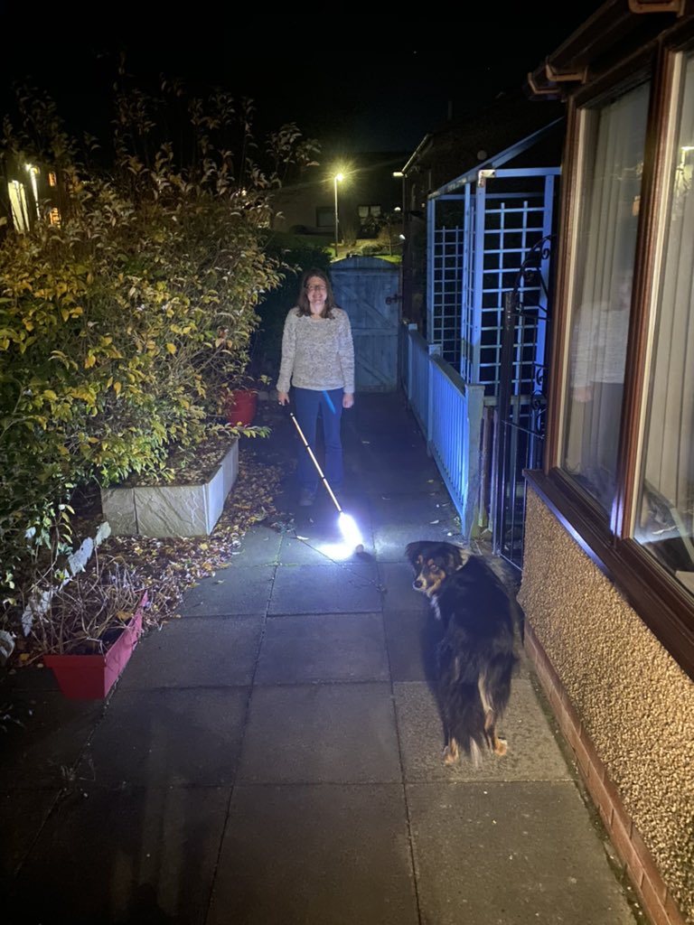 harmonyofbrains's tweet photo. Come at me winter, Iβm armed and ready! π€£ #longwhitecane #caneuser #CaneAdventures #lightupcane #visuallyimpaired #accessibility https://t.co/H3Q9SjR83R