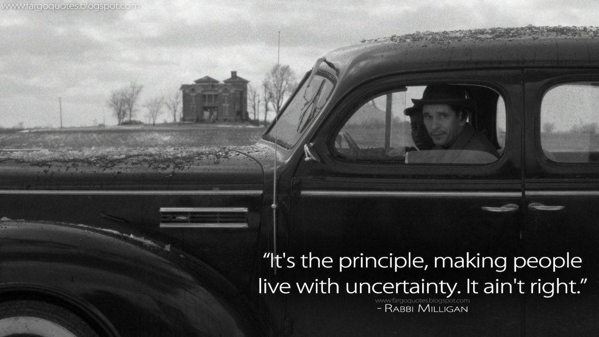 FargoQuotes's tweet photo. #RabbiMilligan: It's the principle, making people live with uncertainty. It ain't right.
https://t.co/bq8NbMjL4z
#Fargo #FargoFX #Fargo4 #FargoS4 #FargoQuotes https://t.co/QyGBWkDrJo