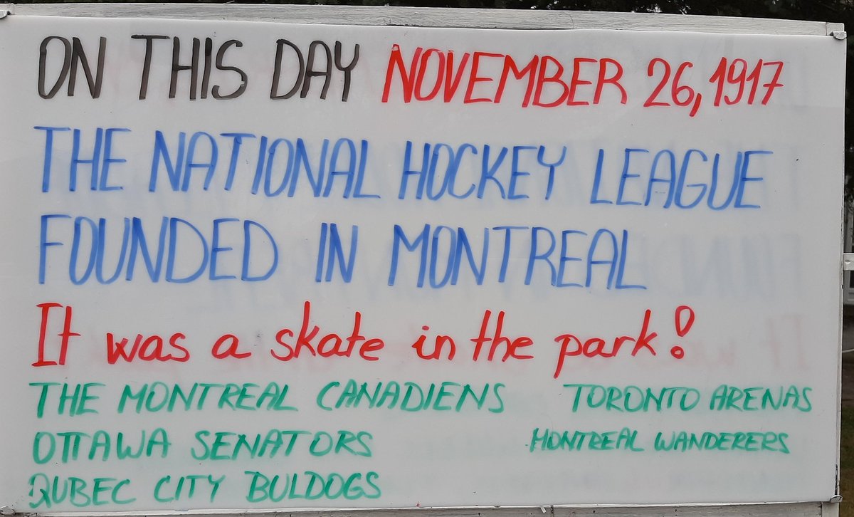 UBIboard's tweet photo. #OnThisDay November 26, 1917;
#NHL founded in #Montreal;
#MontrealCanadiens
#OttawaSenators
#TorontoArenas
#QuebecCityBuldogs
#MontrealWanderers
Happy Anniversary @NHL ! https://t.co/rApYpNnm6Z