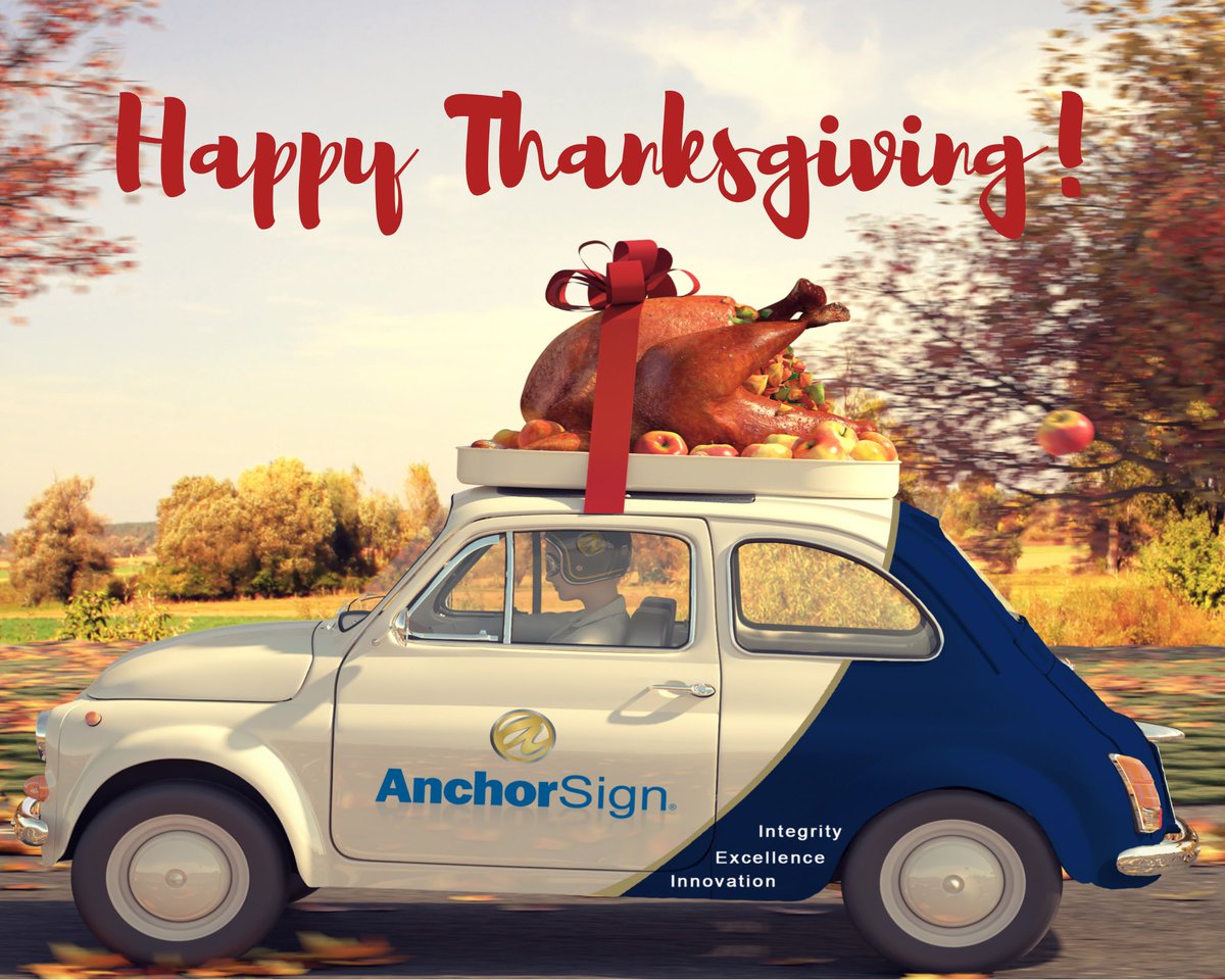 Anchor_Sign's tweet photo. No Thanksgiving would be complete without thanking the people who make Anchor Sign so special. We want to wish all of our team members, clients, and friends a blessed and bountiful Thanksgiving.
 
We are thankful for every one of you. Happy Thanksgiving. #HappyThanksgiving https://t.co/7qYJMZI47b