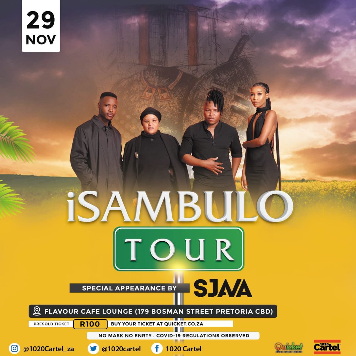 Sjava_atm's tweet photo. Tomorrow if you around pretoria please come show love sone sikhona at @flavourcafe Pretoria #isambulotour brought to you by @1020cartel β€οΈ https://t.co/S5F0Shoybv