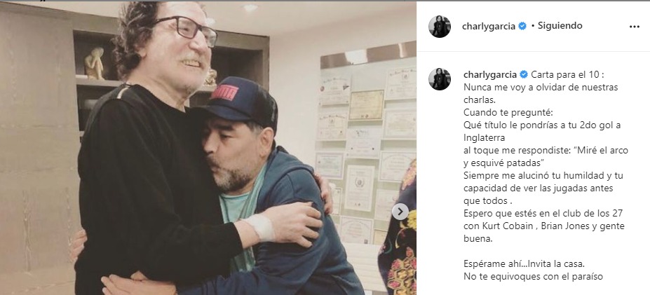 sucredeportesec's tweet photo. #MaradonaEterno ¡DE CHARLY PARA DIEGO! 🙏🏻🚀
Charly García se despidió de Diego #maradona10, con una emotiva "Carta para el 10" en su cuenta de #Instagram.
"Espérame ahí...Invita la casa.
No te equivoques con el paraíso".
👉🏻 #PontePlay 👍🏻 #DalePlay #DIE60 #CharlyGarcia https://t.co/n4782AFoWO