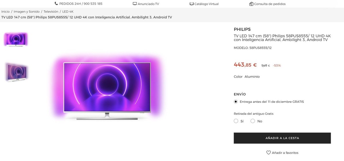 Conseguí el televisor que quería al precio que deseaba.