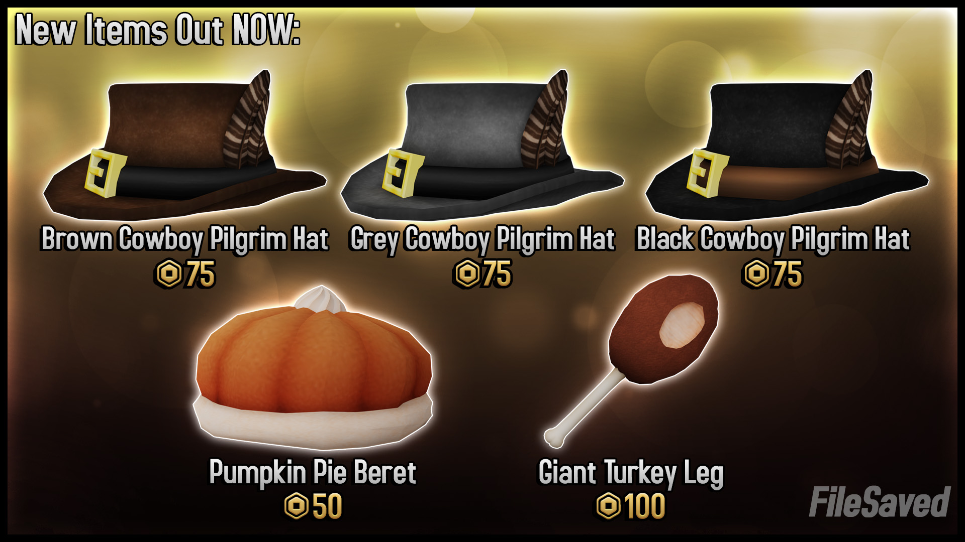 Fs On Twitter: "Happy Thanksgiving, Guys! I Bring You All The Gift Of A  Turkey Leg... And Some Other Hats Too #Robloxugc Brown Hat:  Https://T.co/Kylsmqopey Grey Hat: Https://T.co/Iboixk1Jow Black Hat:  Https://T.co/Edm1Pembo6 Pie
