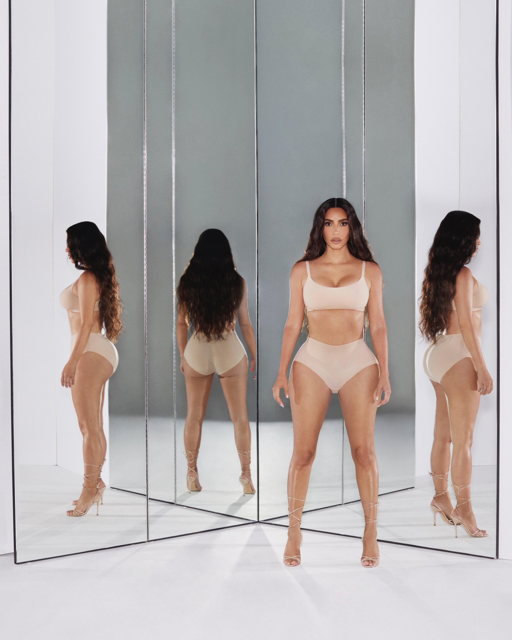 SKIMS on X: .@KimKardashian wears the Fits Everybody Scoop Neck Bra and  Full Brief for her global GRAZIA network takeover. Shop the look now at   and enjoy free shipping on domestic orders over  $75.  / X