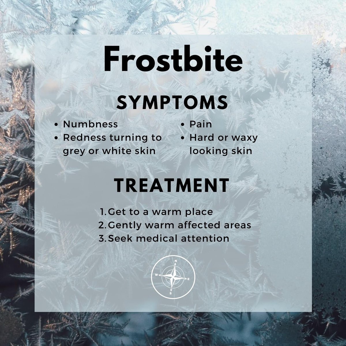 We've talked about hypothermia before, but let's not forget her sister condition, frostbite. ‘Tis the season ❄️⛄️ Stay safe, stay warm and have a wonderful winter!